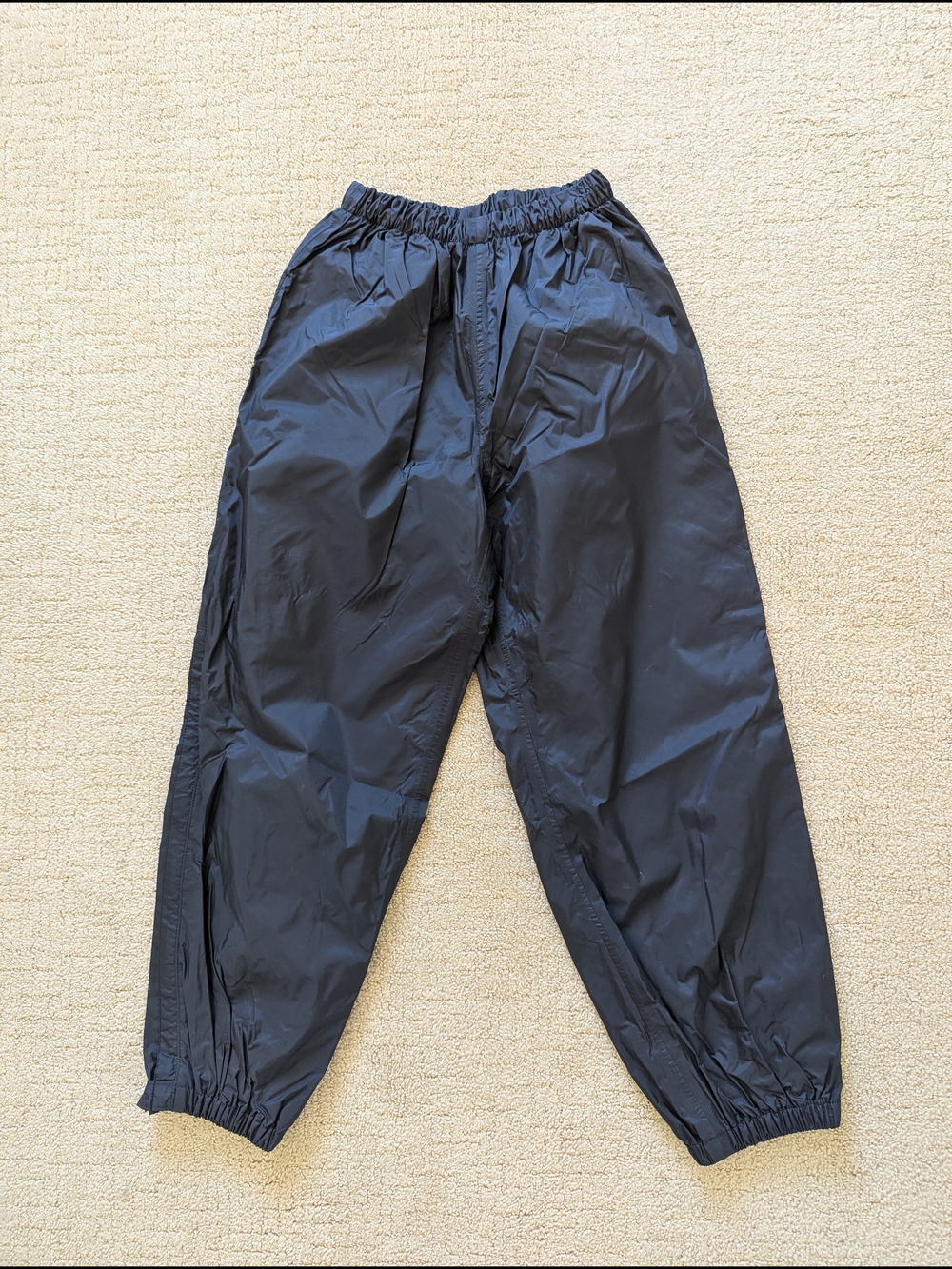 REI Elements Rain Pants Womens 8P Black Waterproof Windproof Hiking Nylon Shell